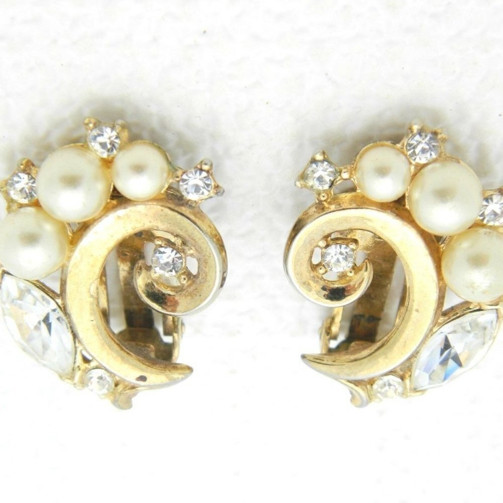 1950'S TRIFARI PAT PEND Alfred Philippe Earrings